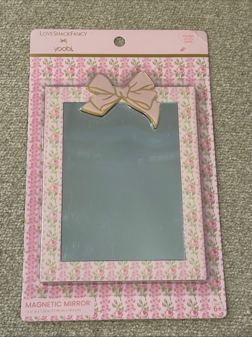 LoveShackFancy x Target Yoobi Magnetic Locker Mirror
